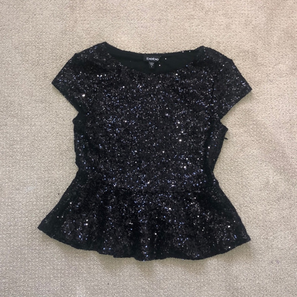 Bebe Sequin Top